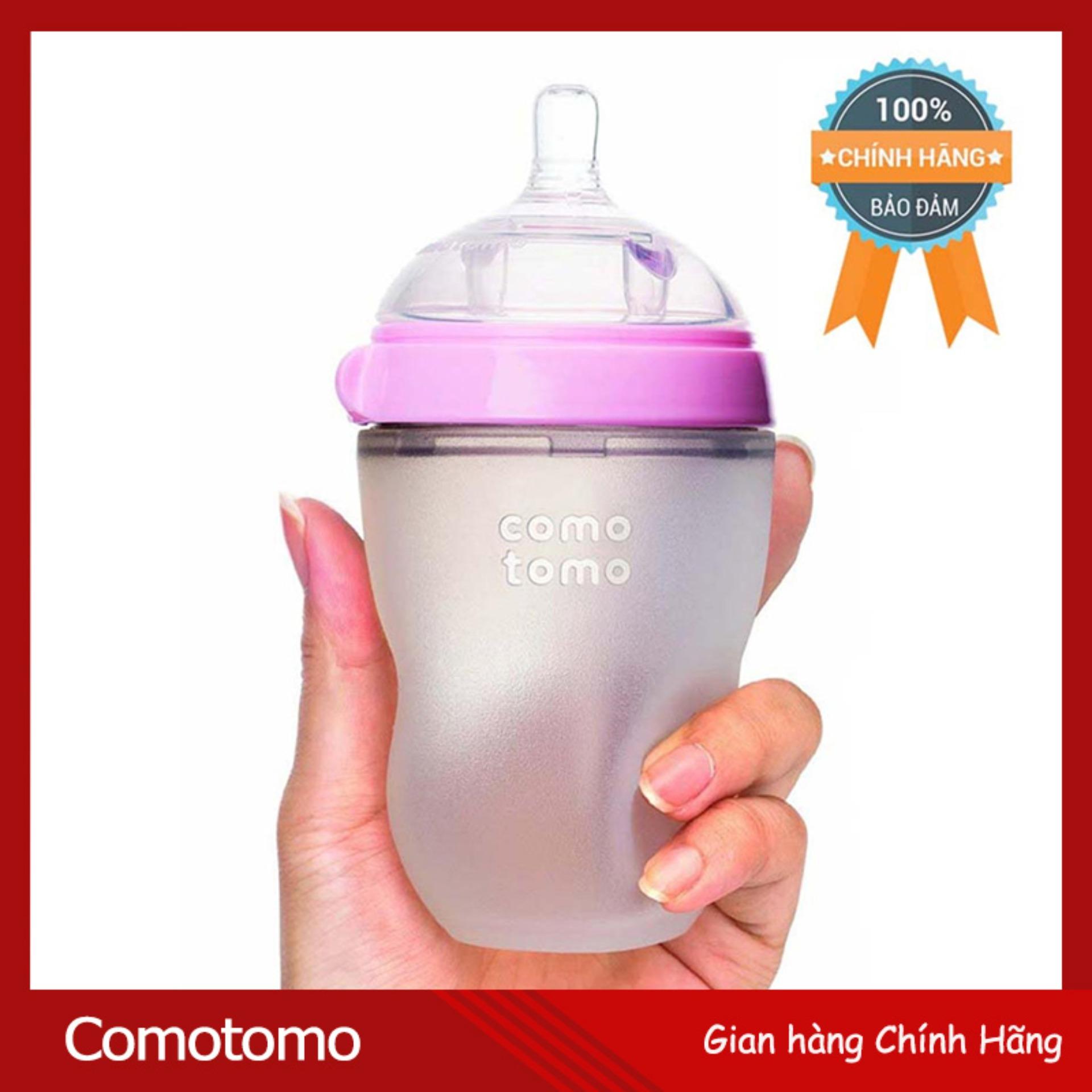 Bình sữa COMOTOMO 250ml ml Hồng (Hãng phân phối chính thức)