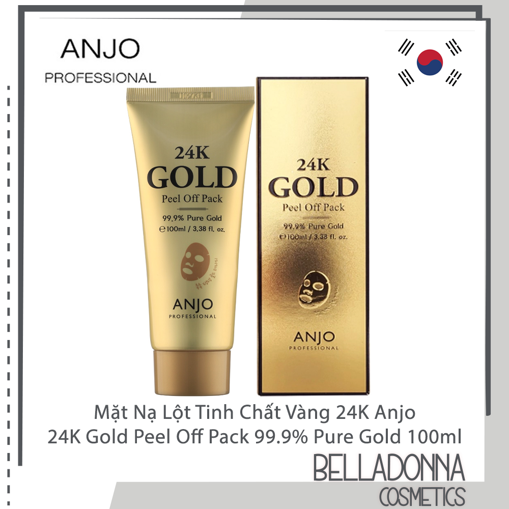 Mặt Nạ Lột Tinh Chất Vàng 24K Anjo 24K Gold Peel Off Pack 99.9% Pure Gold 100ml