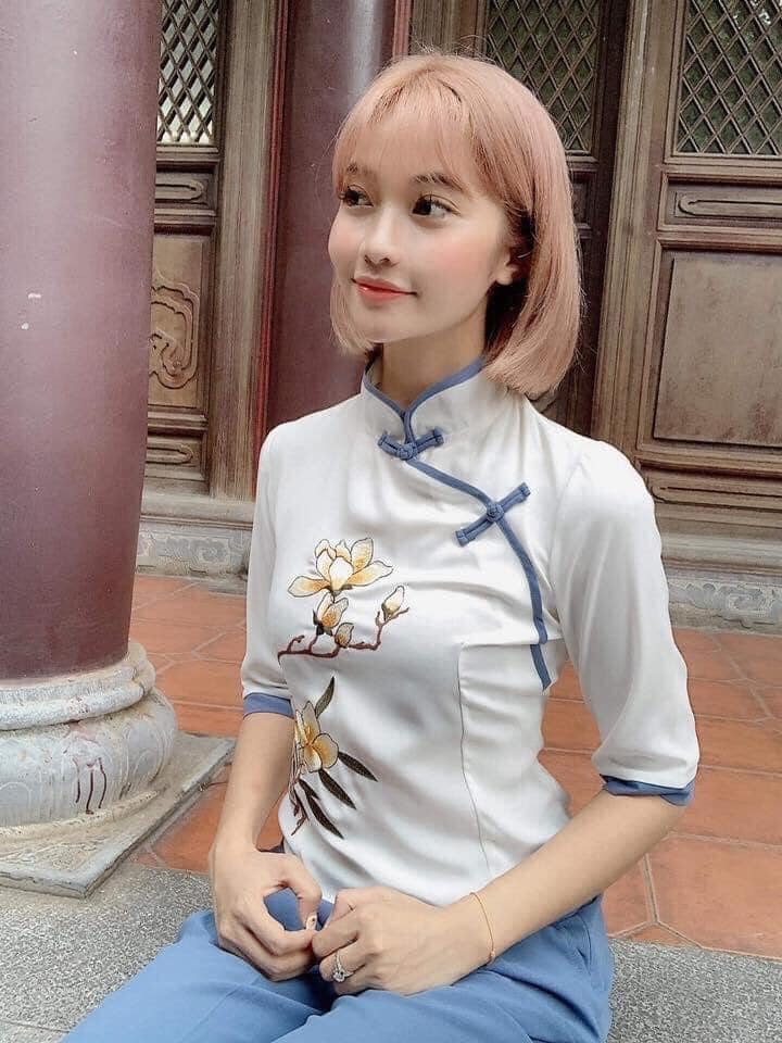 SET BỘ ĐI CHÙA CỔ TÀU MIX QUẦN ỐNG RỘNG