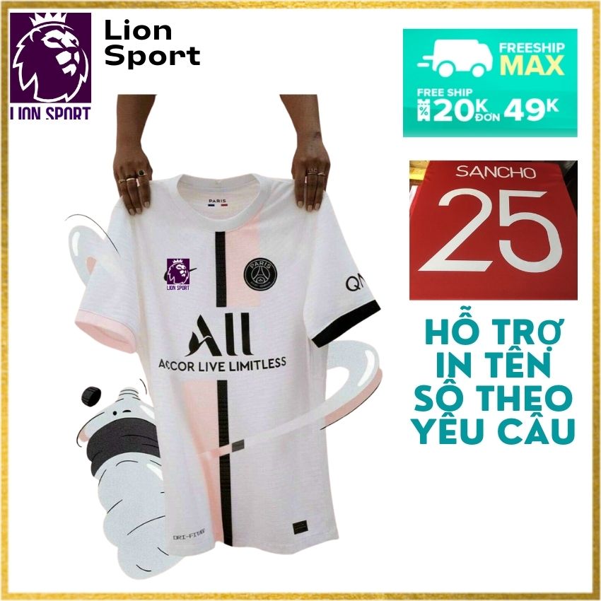 Áo Bóng Đá Thể Thao Đá Banh CLB PSG PARIS SAINT GERMAIN Mùa Giải 2021-2022 Chất Thun Cao Cấp Lion Sport