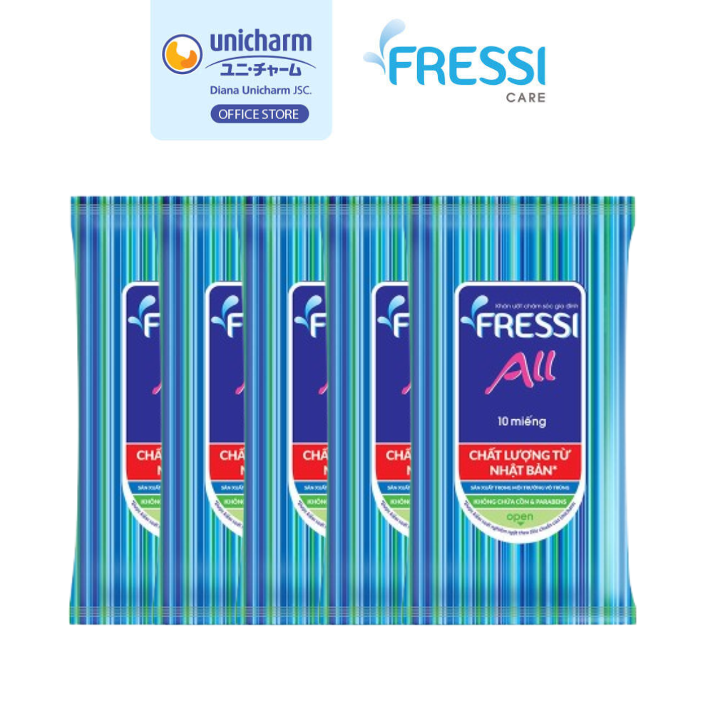 [GIFT] Combo 5 Khăn ướt Fressi care All 10 miếng