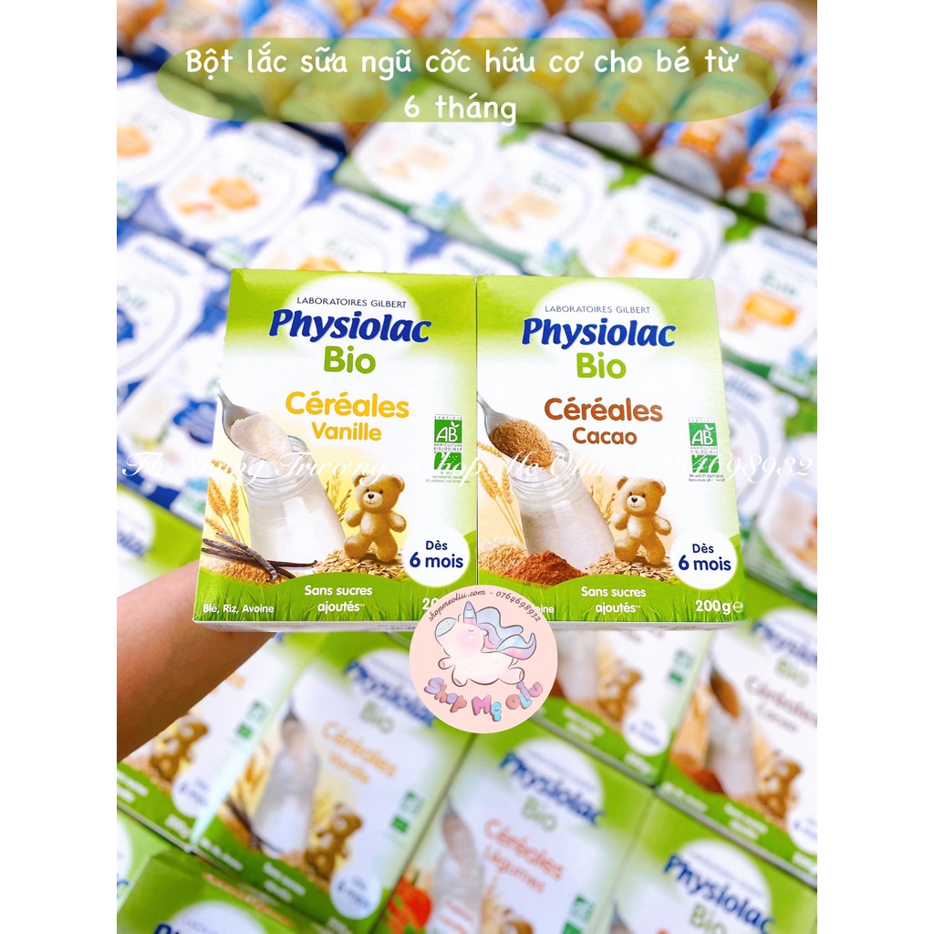 Bột lắc sữa hữu cơ Physiolac cho bé từ 4 tháng 200gram