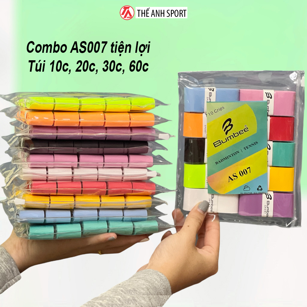 Hoàn tiền MAX Quấn vợt cầu lông Bumbee AS007 Cuốn cán vợt chống trơn tương đương Yonex 3in1