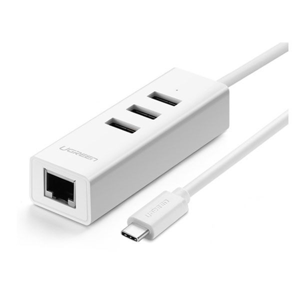 Cáp chuyển usb type c to lan và usb hub ugreen 20792