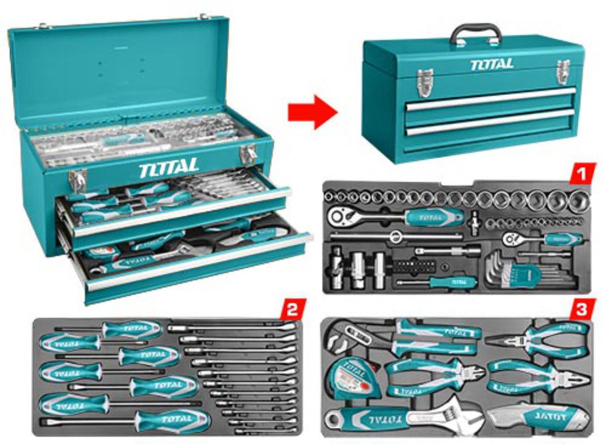 Bộ 97 cái công cụ trong hộp đồ nghề total thptcs70971
