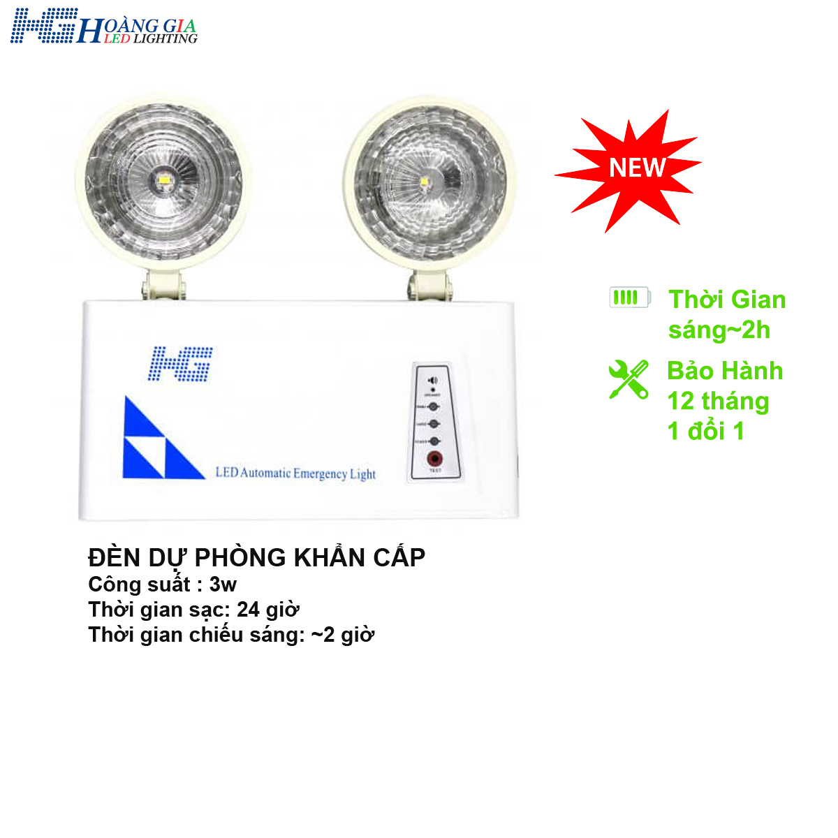 Đèn Sạc 3w chiếu sáng khi cúp điện
