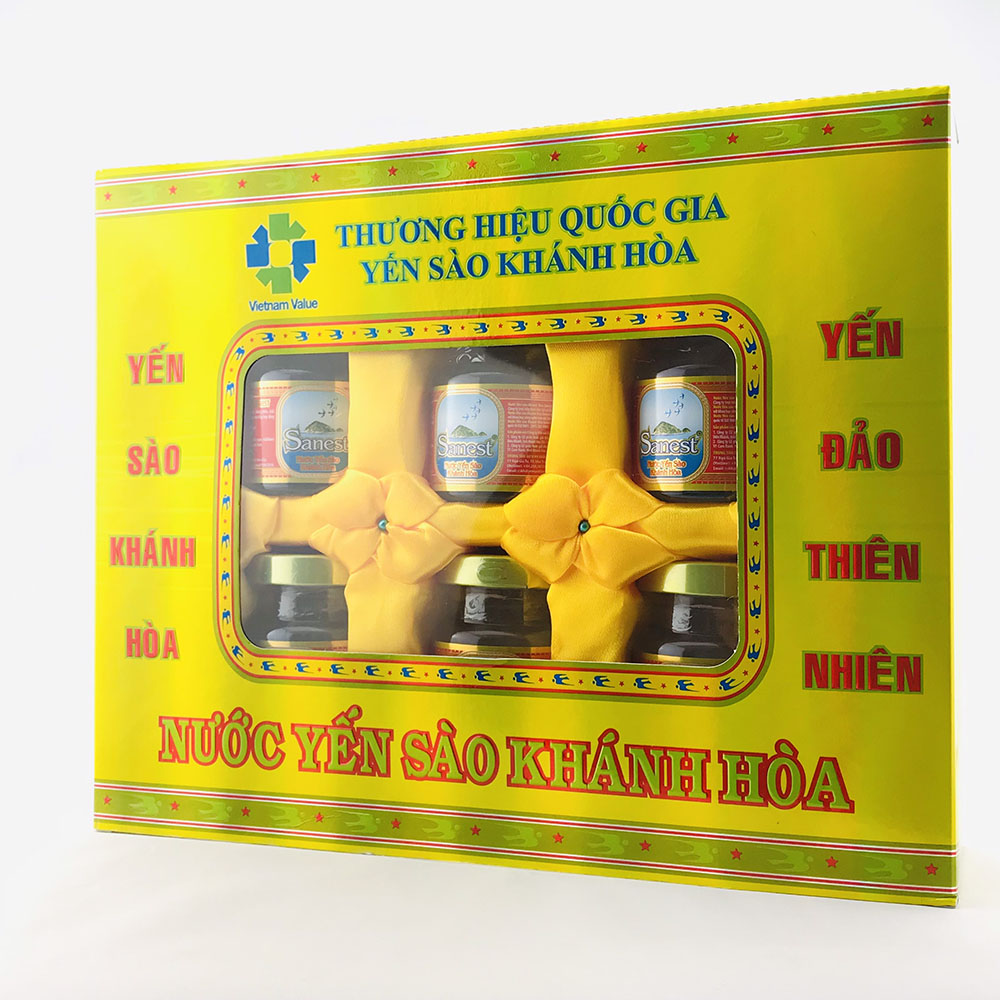 Hộp quà tặng yến sào sanest khánh hòa - nước yến sào khánh hòa sanest dành cho mọi đối tượng- hộp 6 lọ - 70ml / lọ - nước yến lọ - yến lọ khánh hòa - nước yến sào khánh hòa.