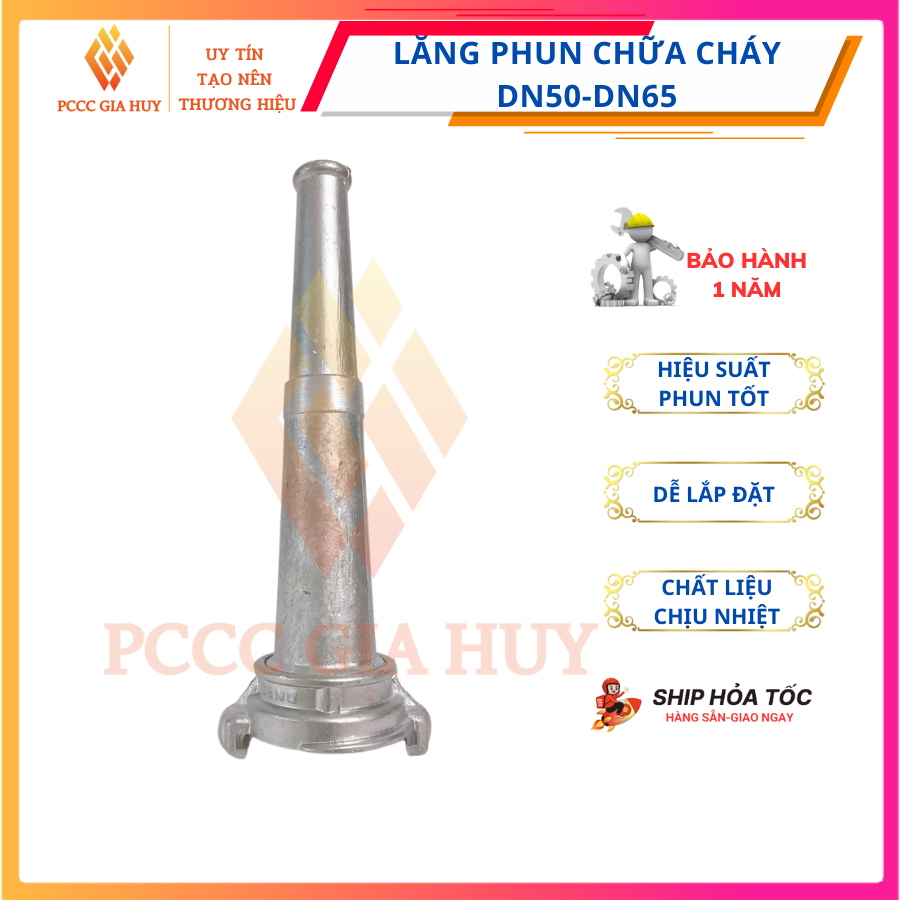 Lăng phun chữa cháy dn-50, dn-65 - pccc gia huy