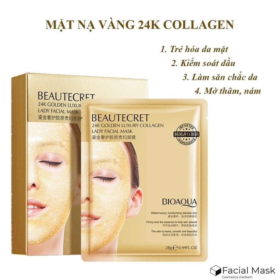 Mặt nạ thạch collagen cấp nước 24k giúp da căng bóng mịn màng mask nội địa trung