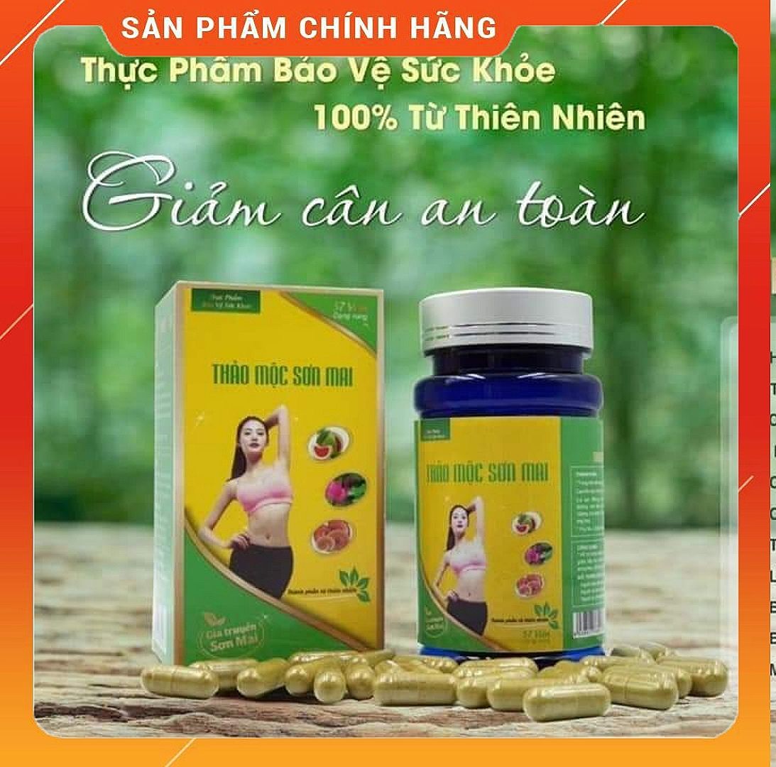 Thảo mộc giảm cân Sơn Mai liệu trình 57 viên dành cho cơ địa khó giảm ,chai lì ,mỡ lâu năm