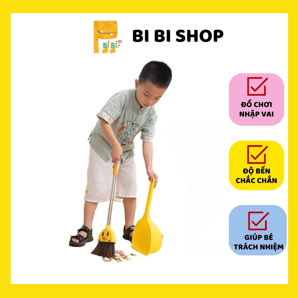 Chổi quét bụi và hốt rác vịt vàng dành cho bé siêu cưng