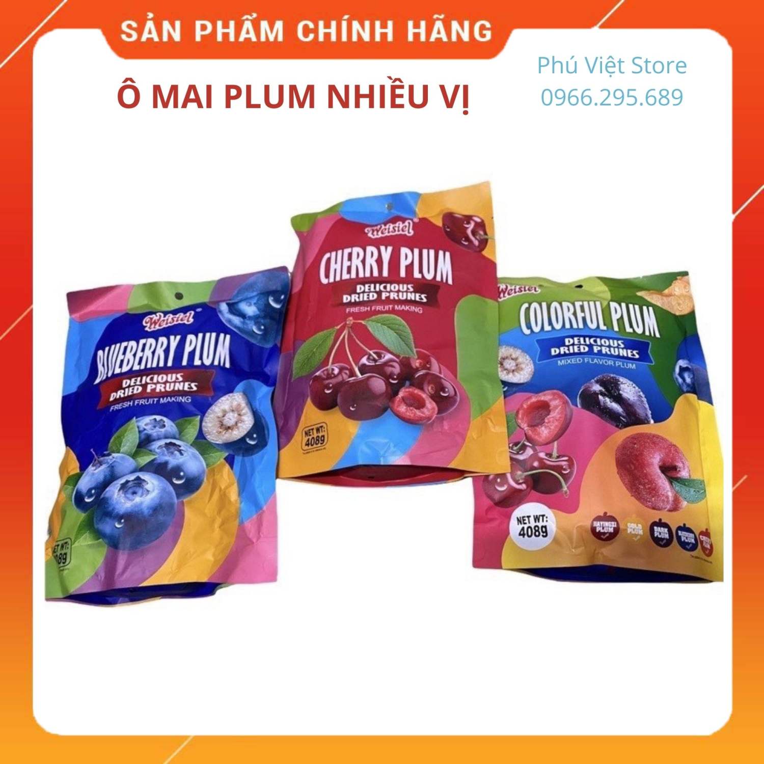Ô MAI WEISIEL PLUM VIỆT QUẤT/CHERRY/MẬN/MIX VỊ