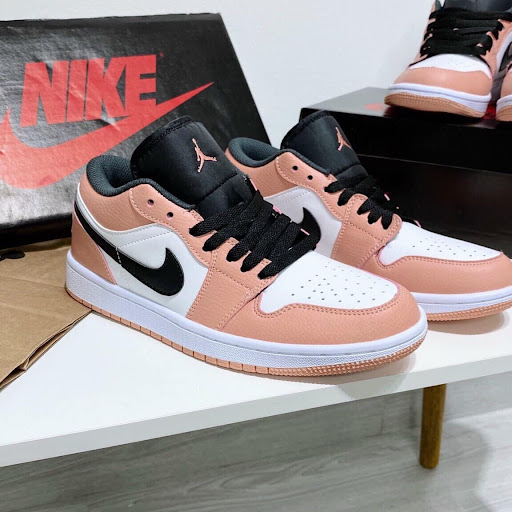 Giày thể thao và sneakers nam nữ màu hồng đen trắng , giày jodan hồng đủ size cá tính