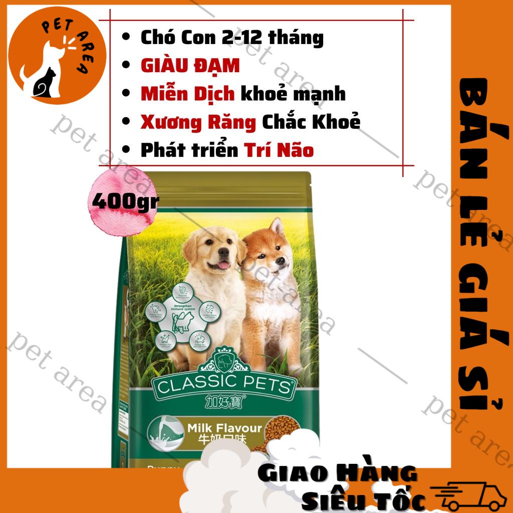 Thức ăn cho chó con classic pet puppy 400g, hạt chó con 400g