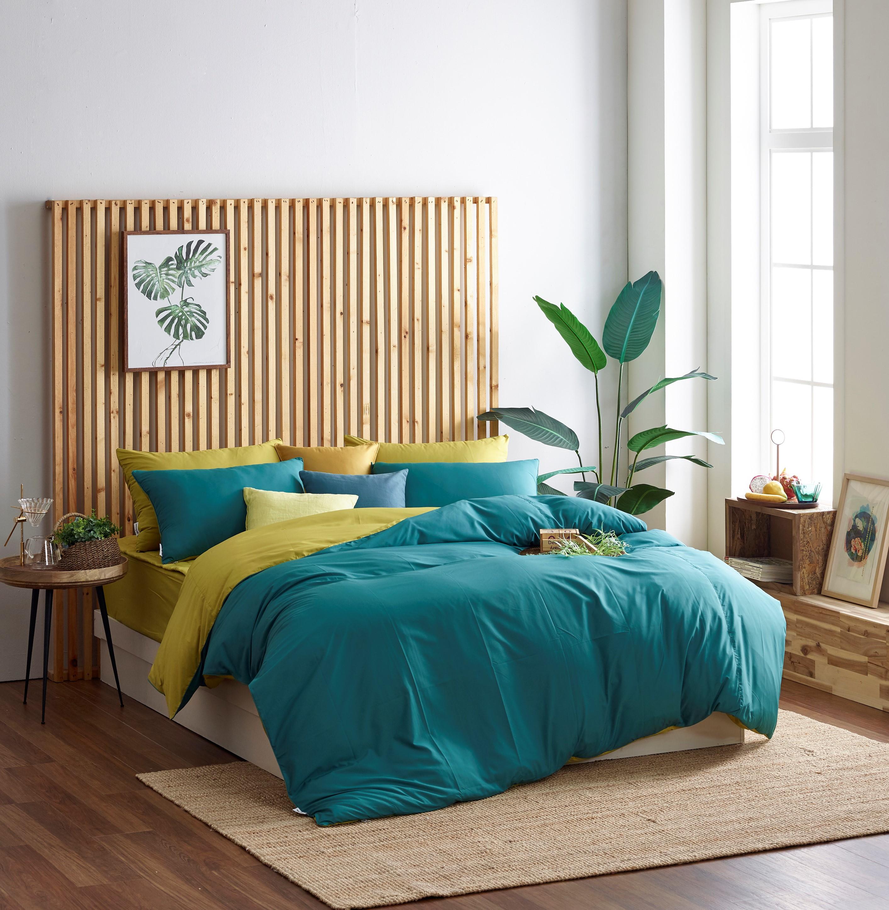 Bộ vỏ chăn nệm gối 4 món sa maison mã forest green, king size king size - 180x200cm