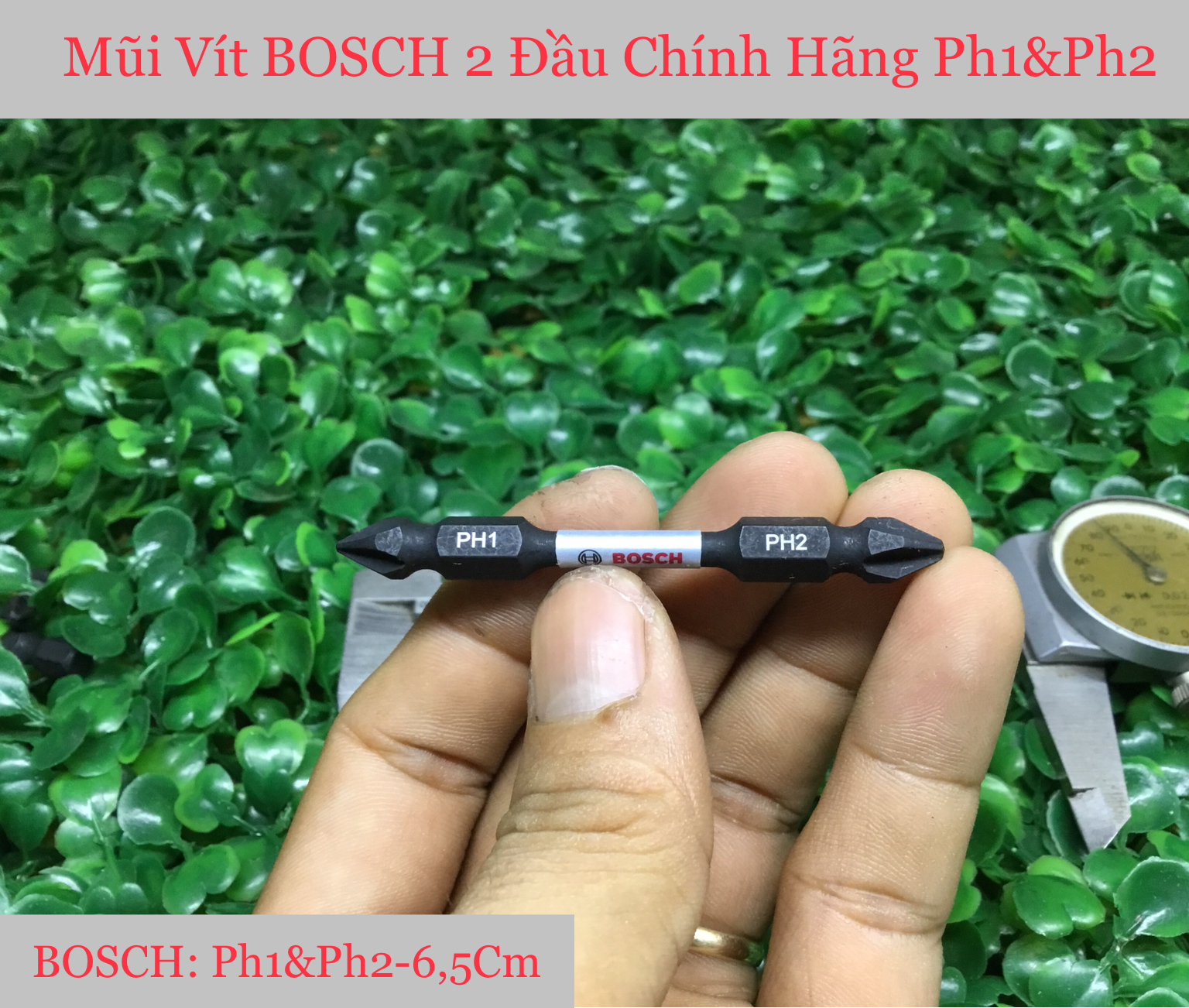 Mũi vít 2 đầu ph1&ph2-6.5cm có từ