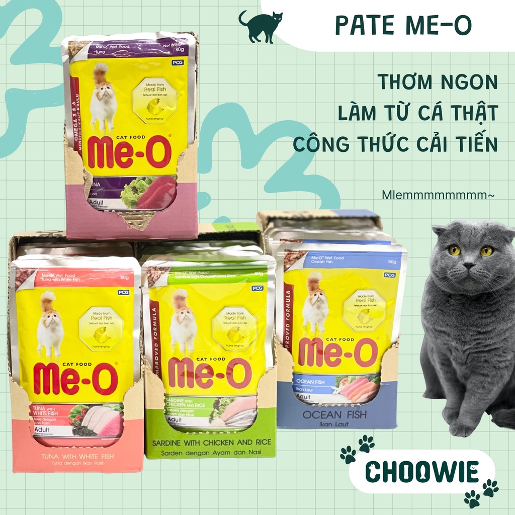 Pate Me-O thường và Me-O Delite dành cho mèo