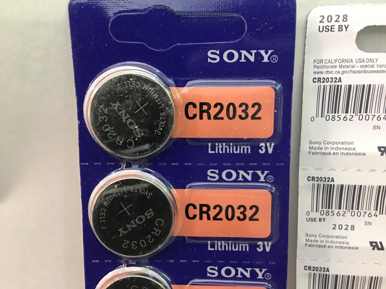 Vỉ 2 viên Pin cúc áo Sony 3V CR2032/ CR2025/ CR2016 – Pin nút CR2032 Sony lithium 3V