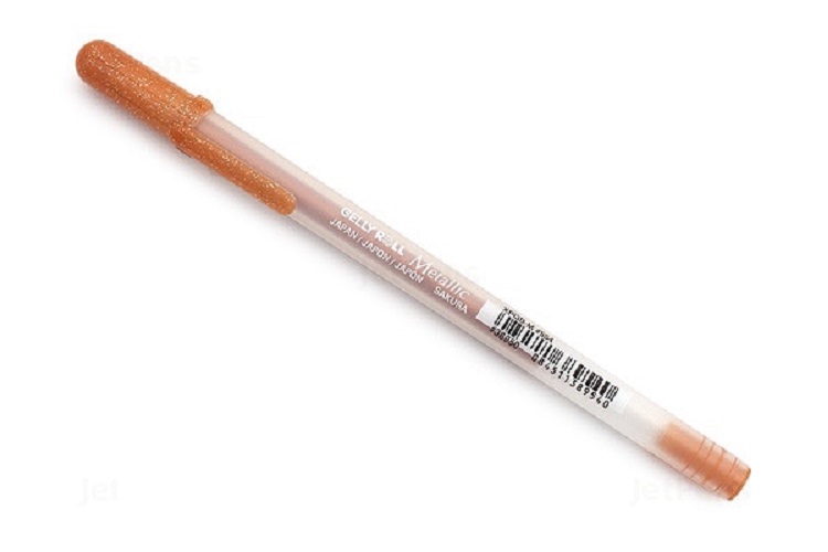 Bút gel Sakura Gelly Roll Metallic – Metal tip 1.0mm – Màu đồng kim tuyến