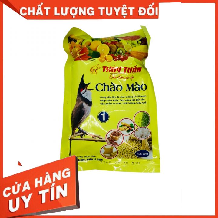 Cám chim chào mào Thúy Tuấn số 1 cao cấp gói 200gram - Cám chào mào Thúy Tuấn số 1 giá rẻ