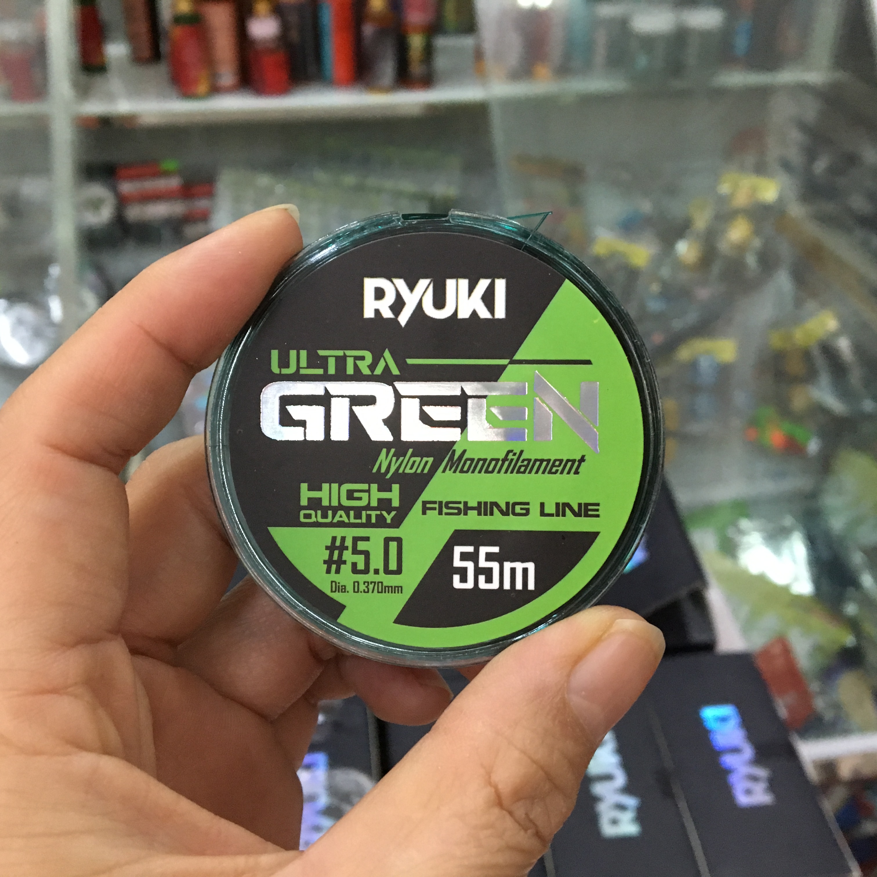 Cước trục săn hàng thế hệ mới Riuki green chuyên làm dây trục ( mềm, mịn, cắt nước tốt, chìm nhanh, dai bền ) 50m
