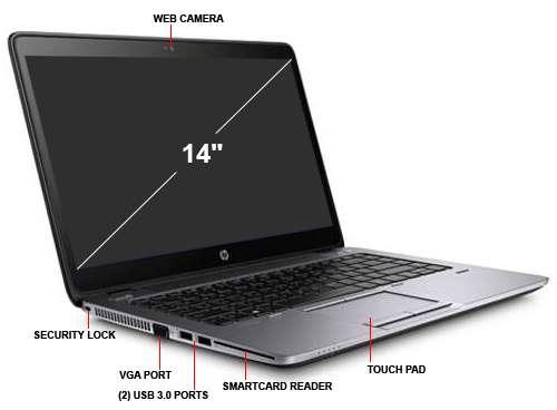 Laptop chuẩn quân sự Mỹ  , mỏng nhẹ giá rẻ , laptop Mỏng như quyển sách  Hp 840 G1 i7 4600/8G ram ,