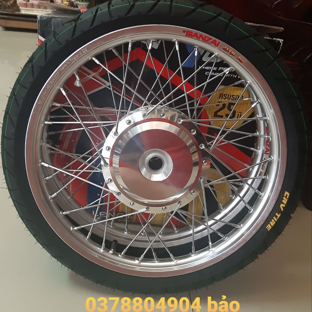 Bánh căm VARIO CLICK ARI BLADE VISON niềng nhôm BANZAI thái full vỏ ruột CRV như hình gắn như zin