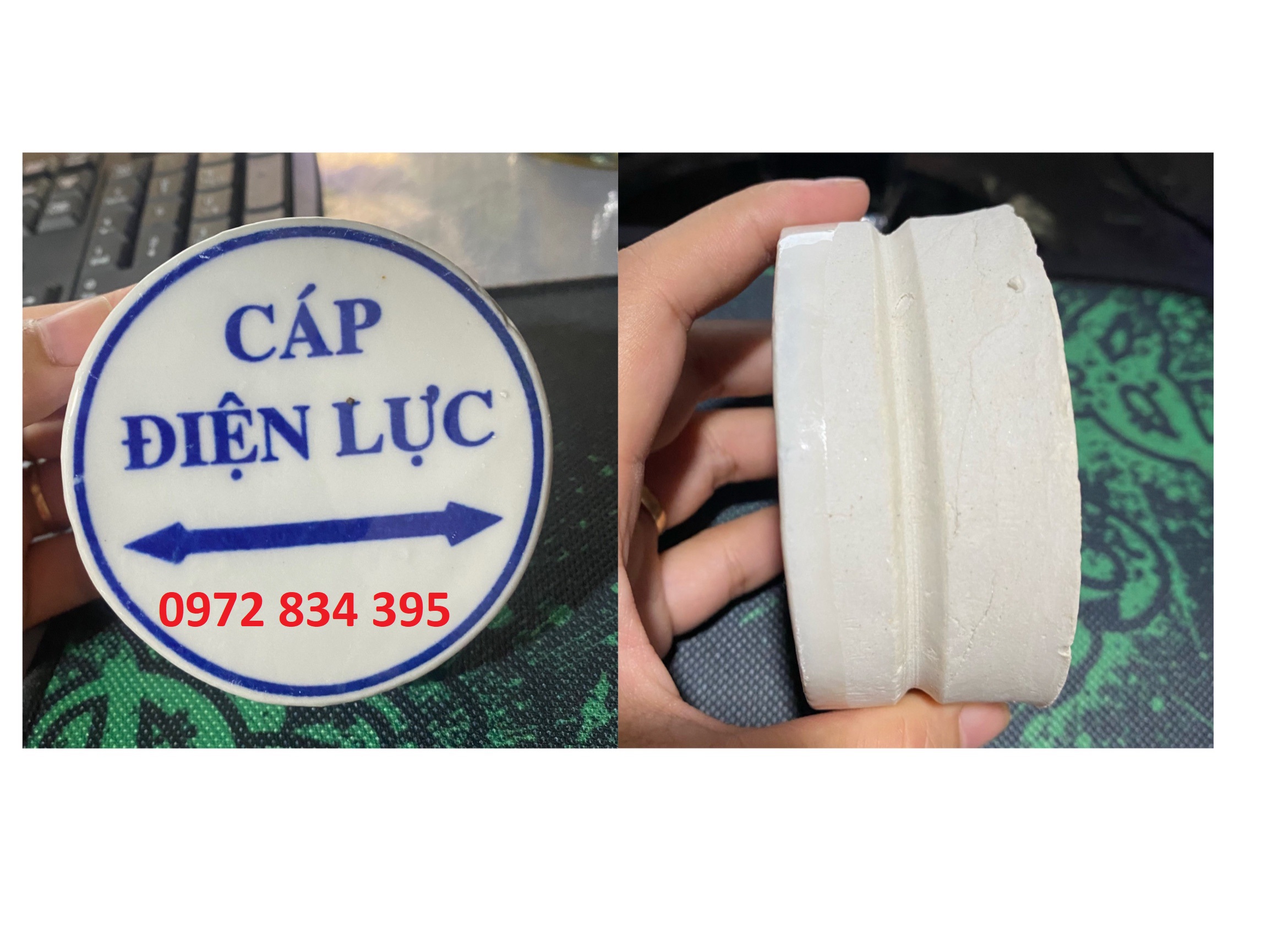 Mốc sứ báo cáp