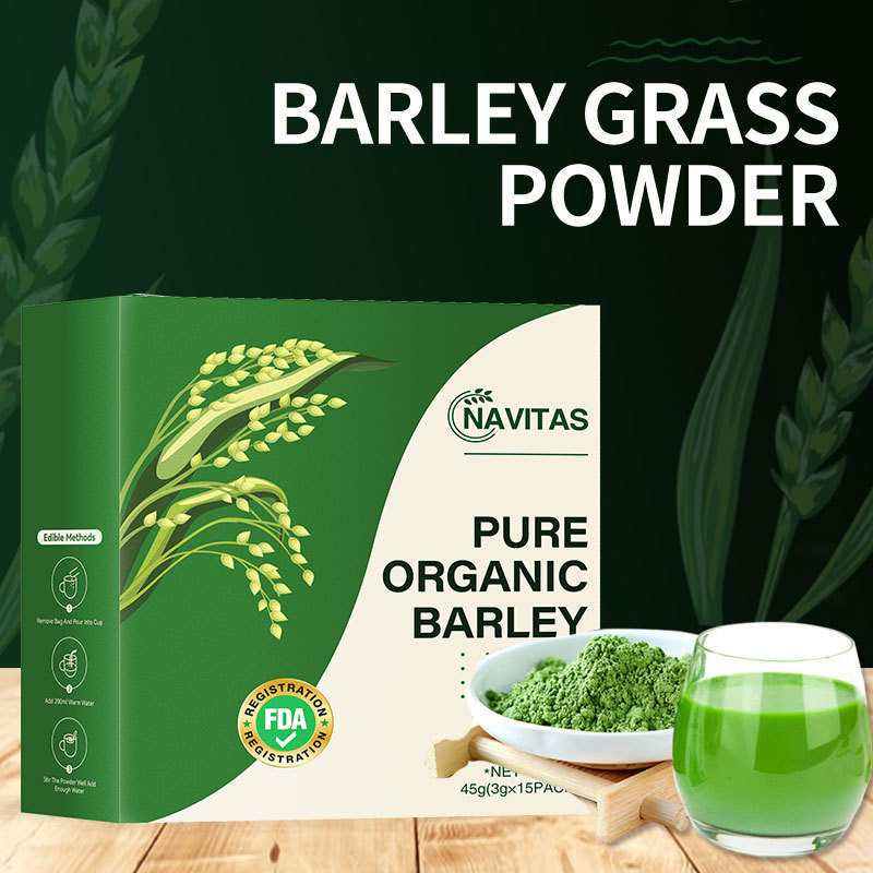 NAVITAS Organic Barley Seedling Flour Barley Grass Flour Reduce Fat Metabolic Green Juice Slimming