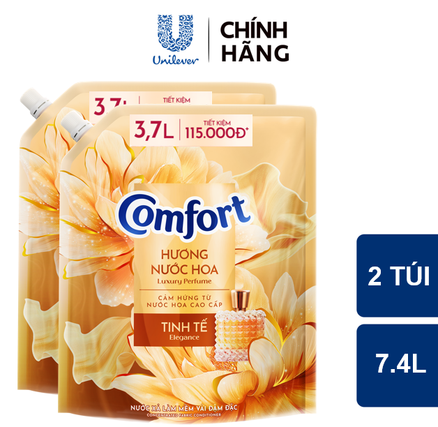  Combo 2 Nước Xả Vải Comfort Thơm Mát Gấp 10 Lần   Hương Nước Hoa 100 Giờ Lưu Hương Túi 3.6 3.7L  bao bì tùy lô nhập hàng  
