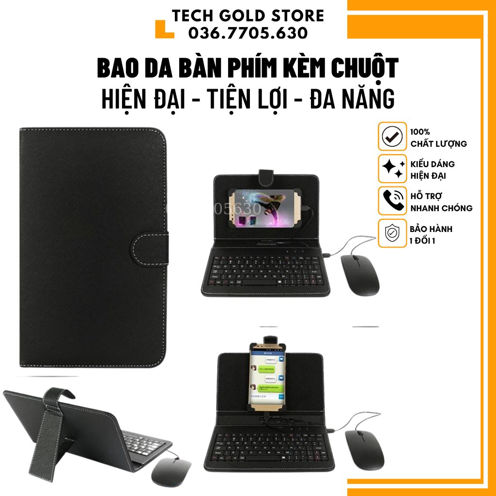 Bàn Phím Rời Điện Thoại.Bao Da Bàn Phím Có Chuột Cao Cấp Tiện Dụng Với Bao Da Kiêm Luôn Bàn Phím+Chuột Dùng Cho Điện thoại Android. Bh Lỗi 1 Đổi 1