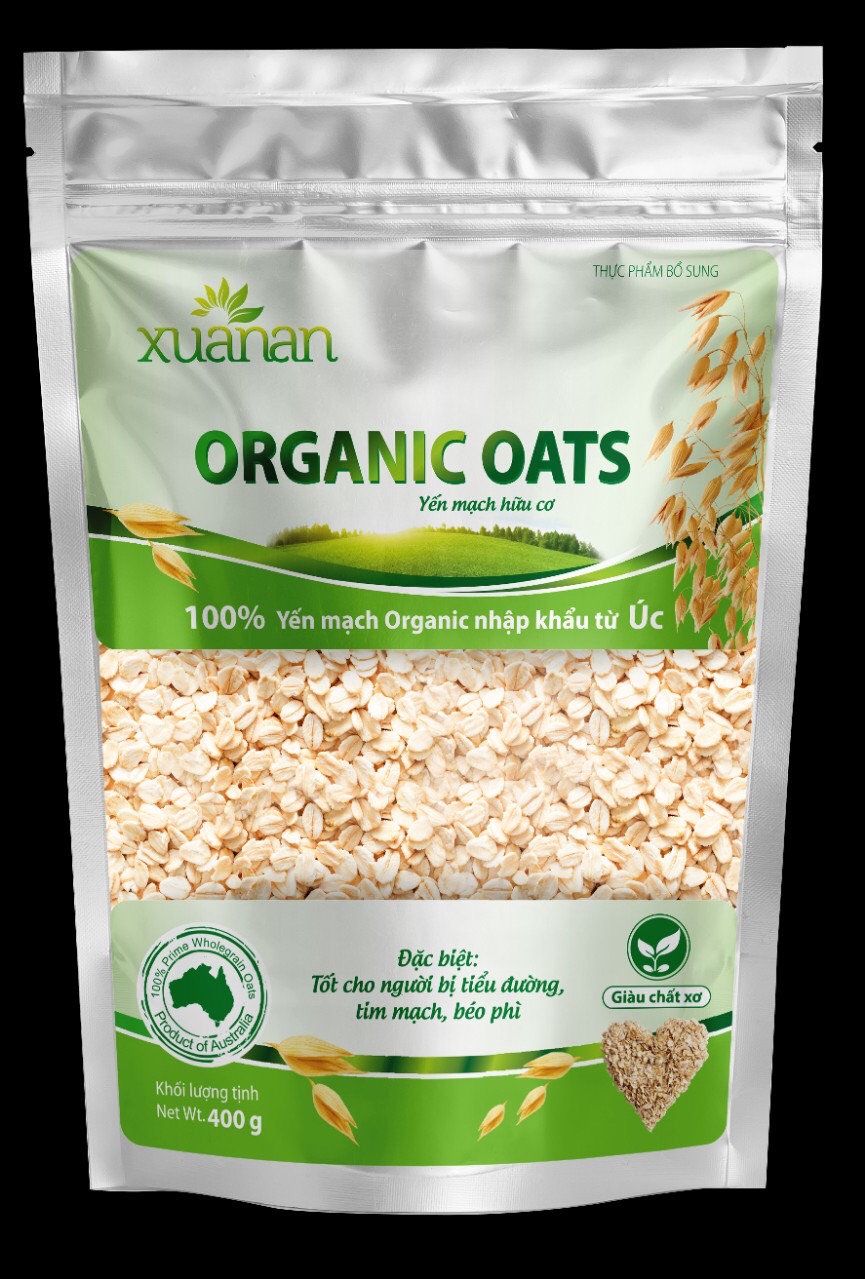Yến mạch organic úc - xuân an túi 400g