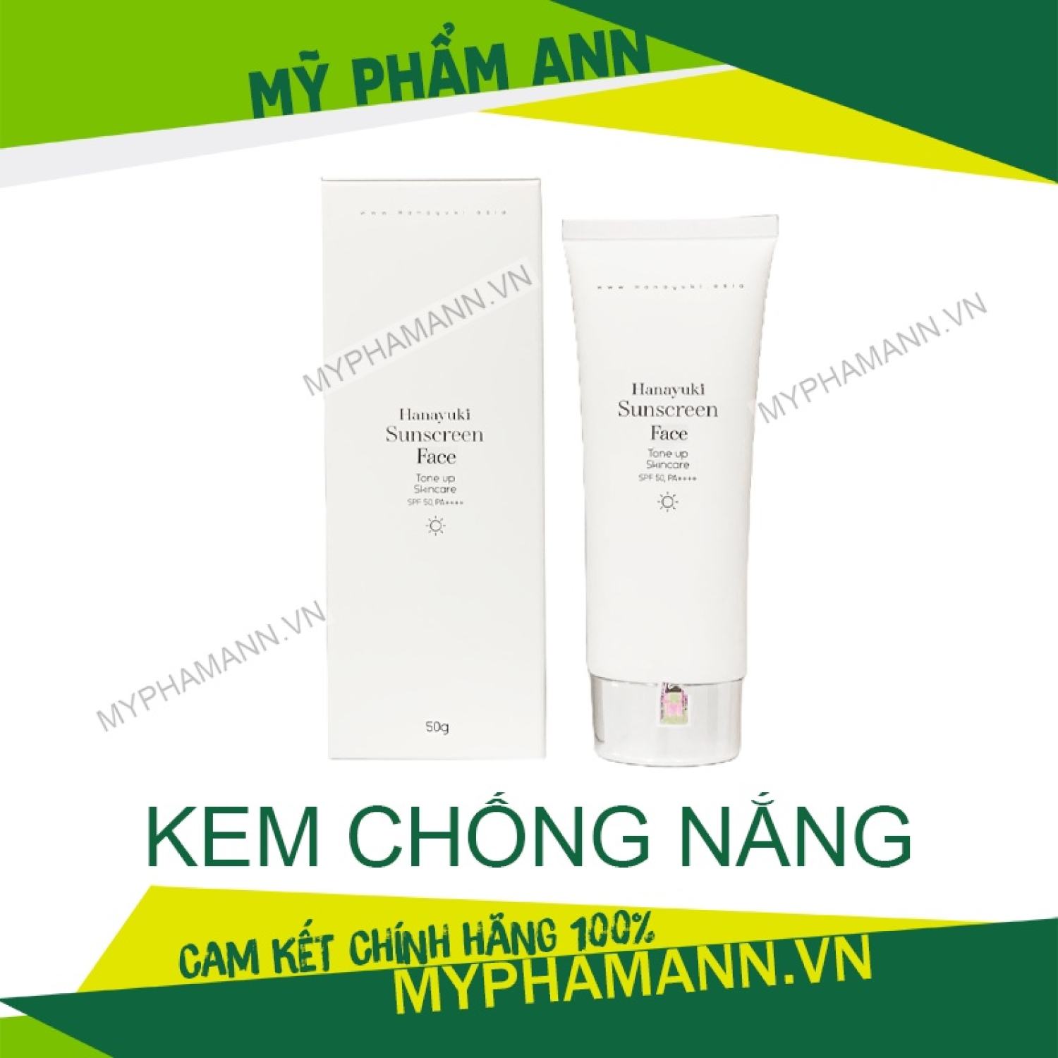 Kem chống nắng face hanayuki sunscreen chính hãng - 8936205370452