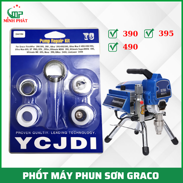 Phớt máy phun sơn graco 390,395,490,495.