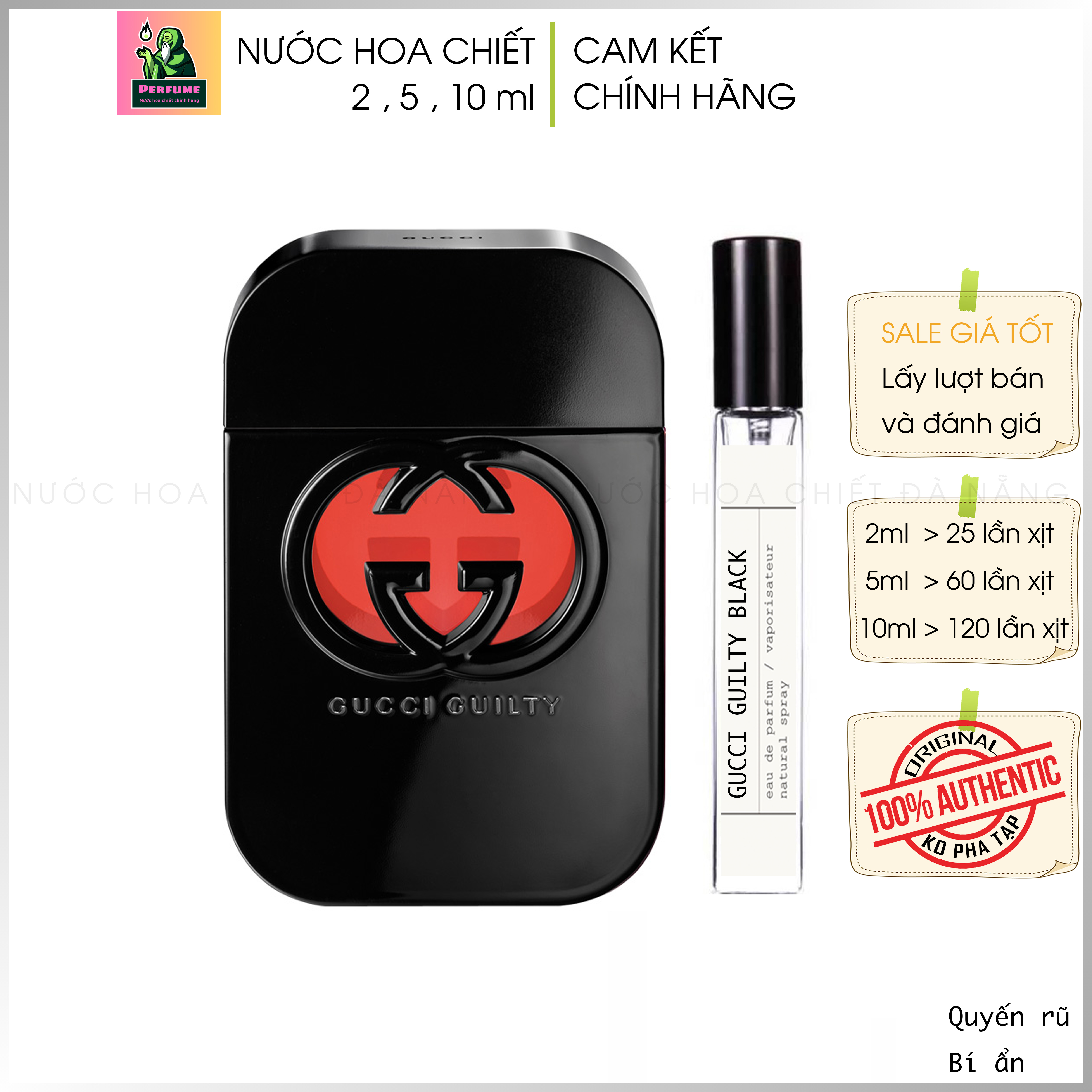 Nước hoa Gucci Guilty Intense Woman pour Femme chiết 2 5 10ml || Cam Kết Chính Hãng
