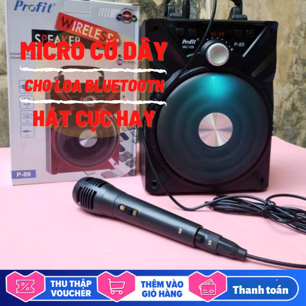Micro có dây hát karaoke cho loa kéo loa bluetooth loại tốt