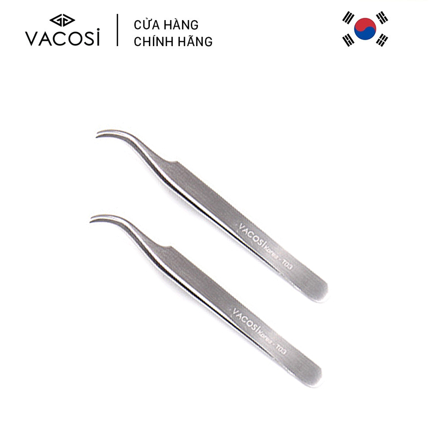Vacosi Nhíp Nối Mi Cong Curved Tweezers T03