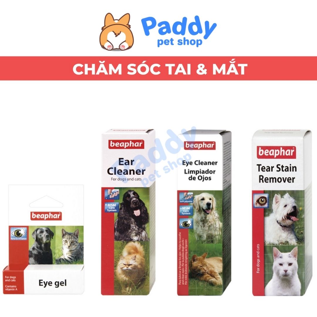 Vệ sinh tai, mắt chó mèo beaphar