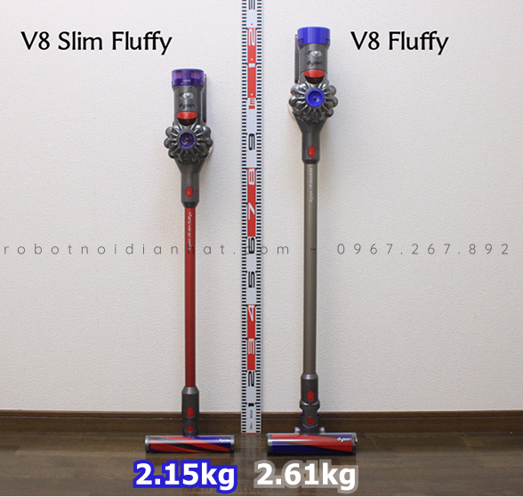 Máy hút bụi không dây V8 Slim Fluffy (Mini Dyson)
