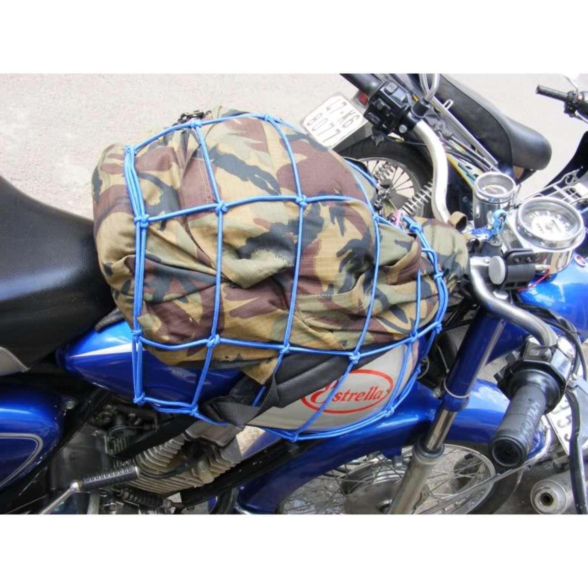 Lưới thun ràng đồ 50x50cm, lưới ràng đồ bình xăng, lưới buộc đồ, đồ phượt giá rẻ