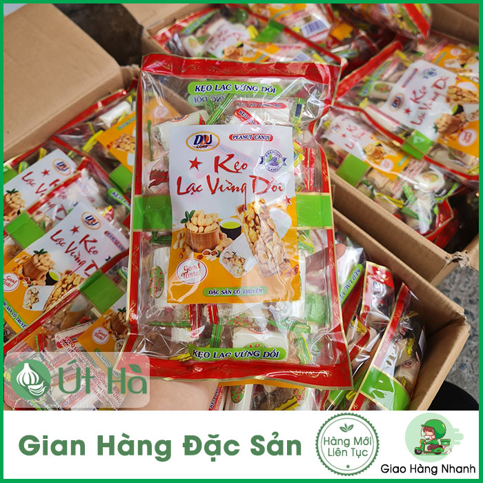 Kẹo lạc vừng dồi đông dương gói 200gr món kẹo giòn tan ngọt thanh thơm mùi lạc và vừng - út hà đặc sản
