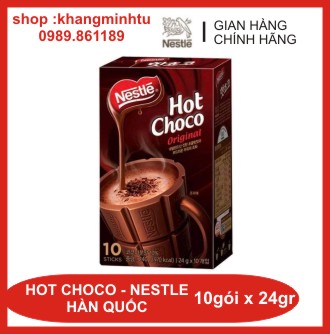 [HCM ]Bột Cacao Hot Choco hộp 240gram (10 gói x 24gram) - Nestle