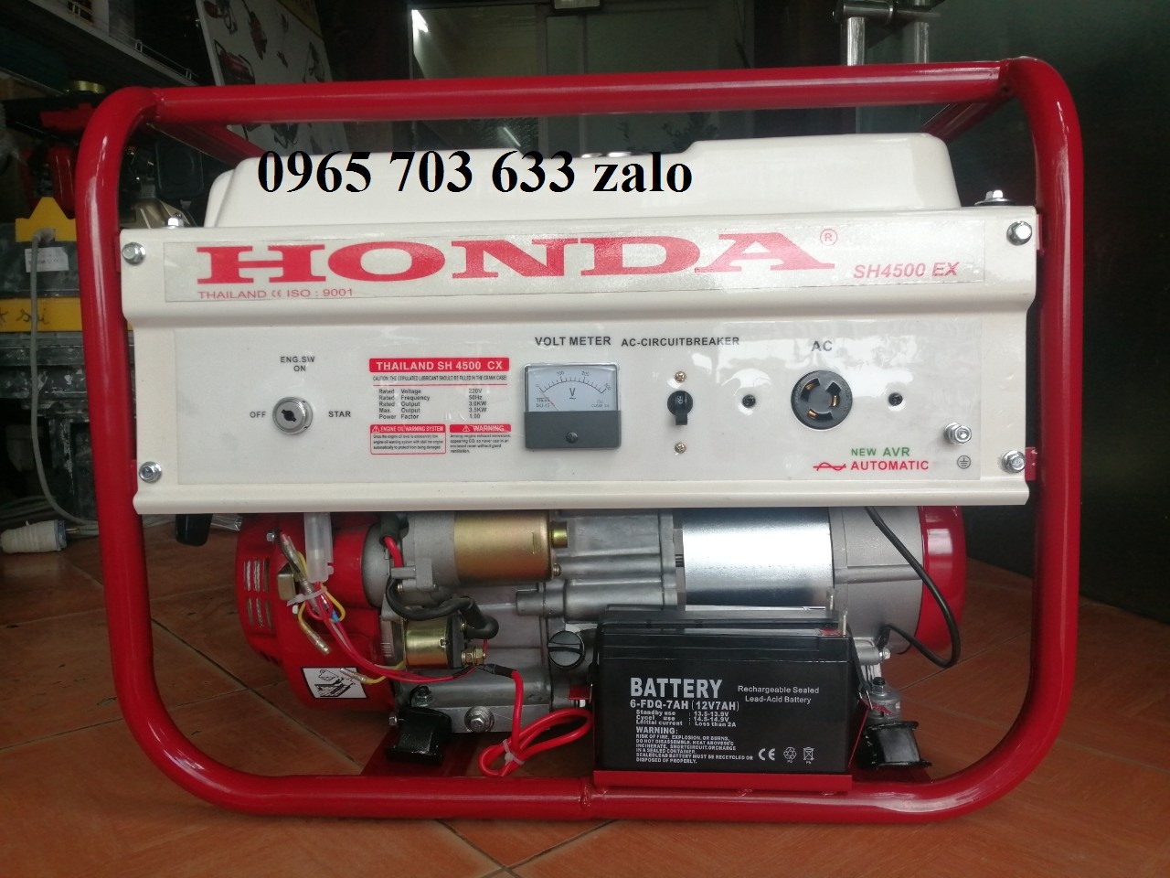 Máy phát điện chạy xăng Honda 3.5kw SH4500EX dùng gia đình