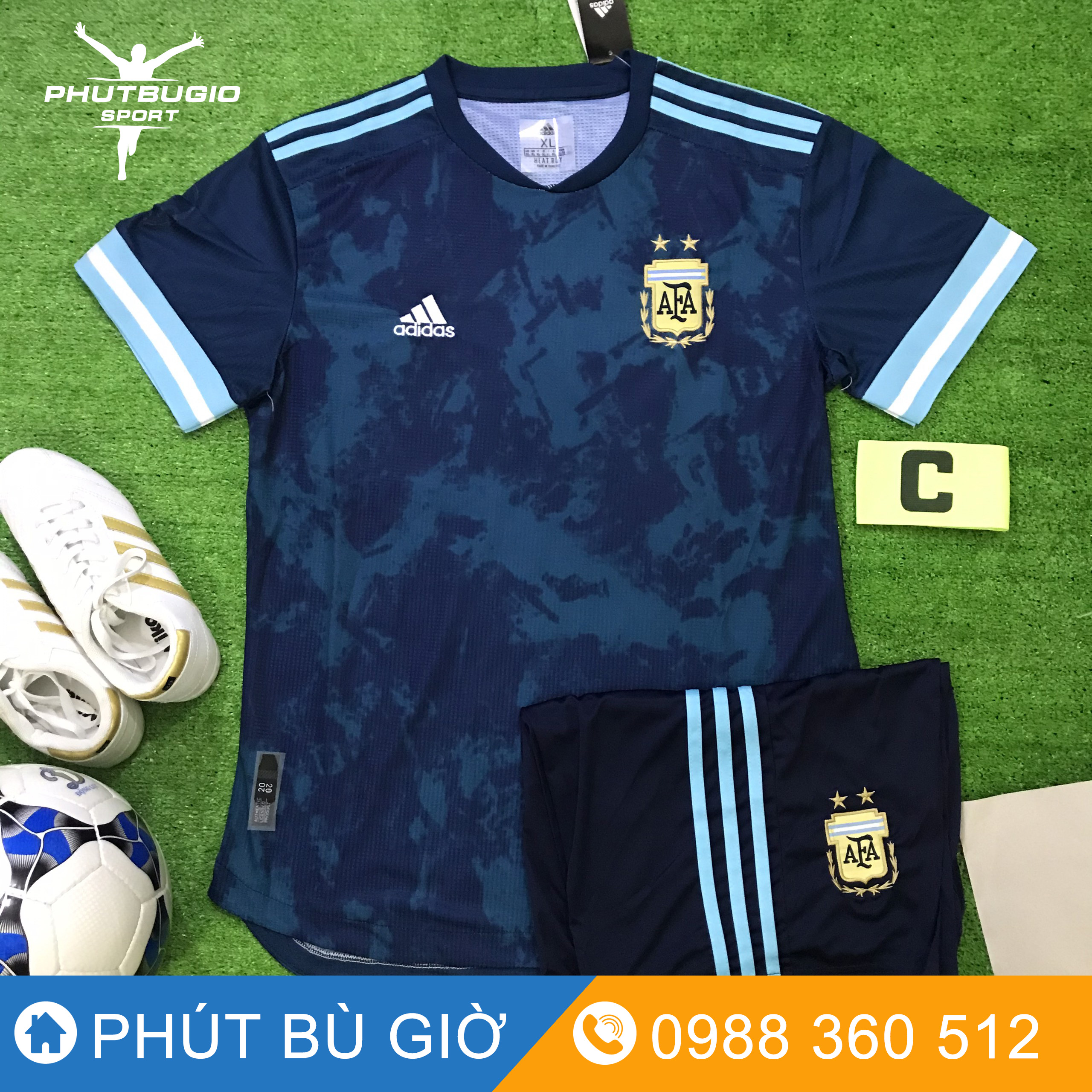 [GIÁ TỐT] Bộ quần áo bóng đá ĐỘI TUYỂN ARGENTINA mới nhất hàng Thái cao cấp - Quần áo đá banh chất tốt / Super Fex / Phút Bù Giờ Sports