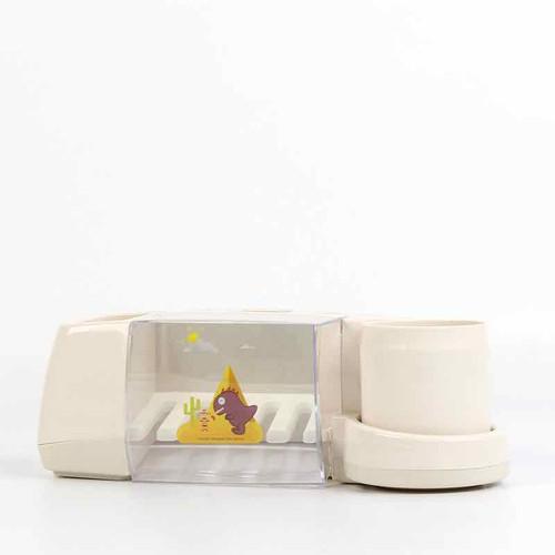 Kệ treo bàn chải đánh răng chống khuẩn kèm ly nhựa