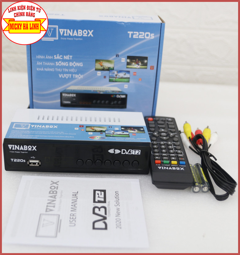 [HCM]ĐẦU KTS DVB T2 VINABOX T220S THẾ HỆ MỚI 2020 – XEM TRUYỀN HÌNH MIỄN PHÍ- HÀNG CHÍNH HÃNG