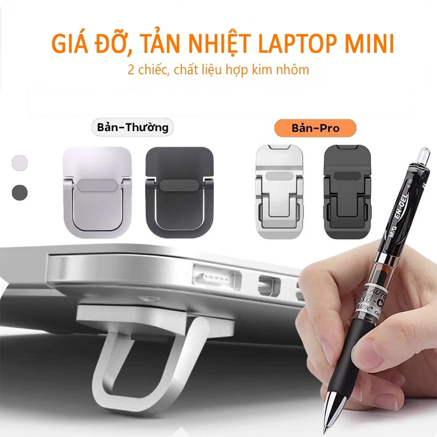   1 đôi  Giá Kê Tản Nhiệt Laptop Mini eXtreme GL1x01 Đối Lưu Không Khí Đế Tản Nhiệt Macbook Heatsink 