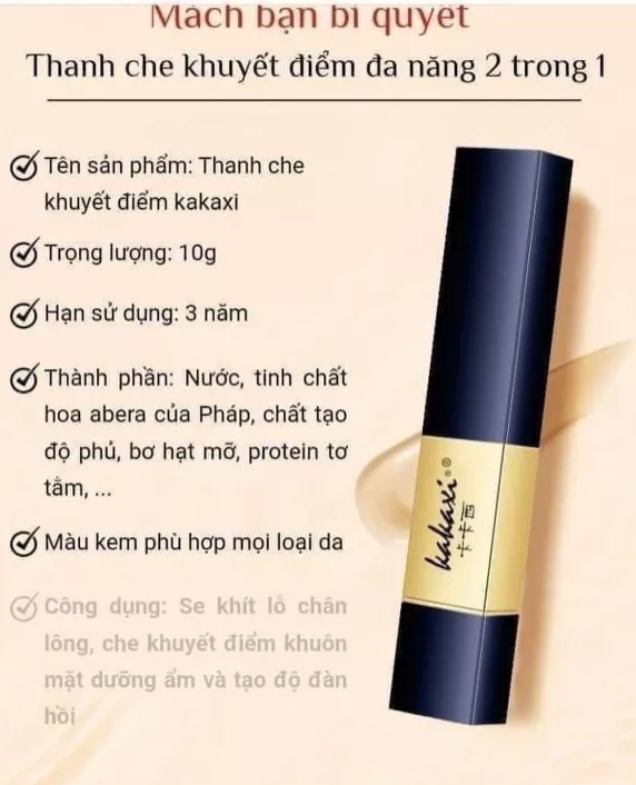 Kem che khuyết điểm 2 đầu kakaxi