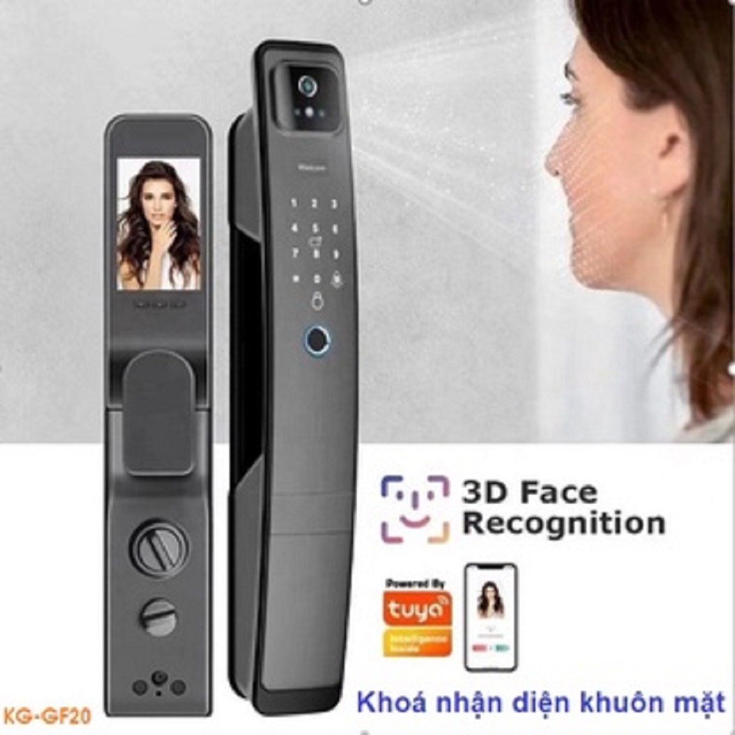 Khoá vân tay nhận diện khuôn mặt cao cấp kg-gf20 app tuya
