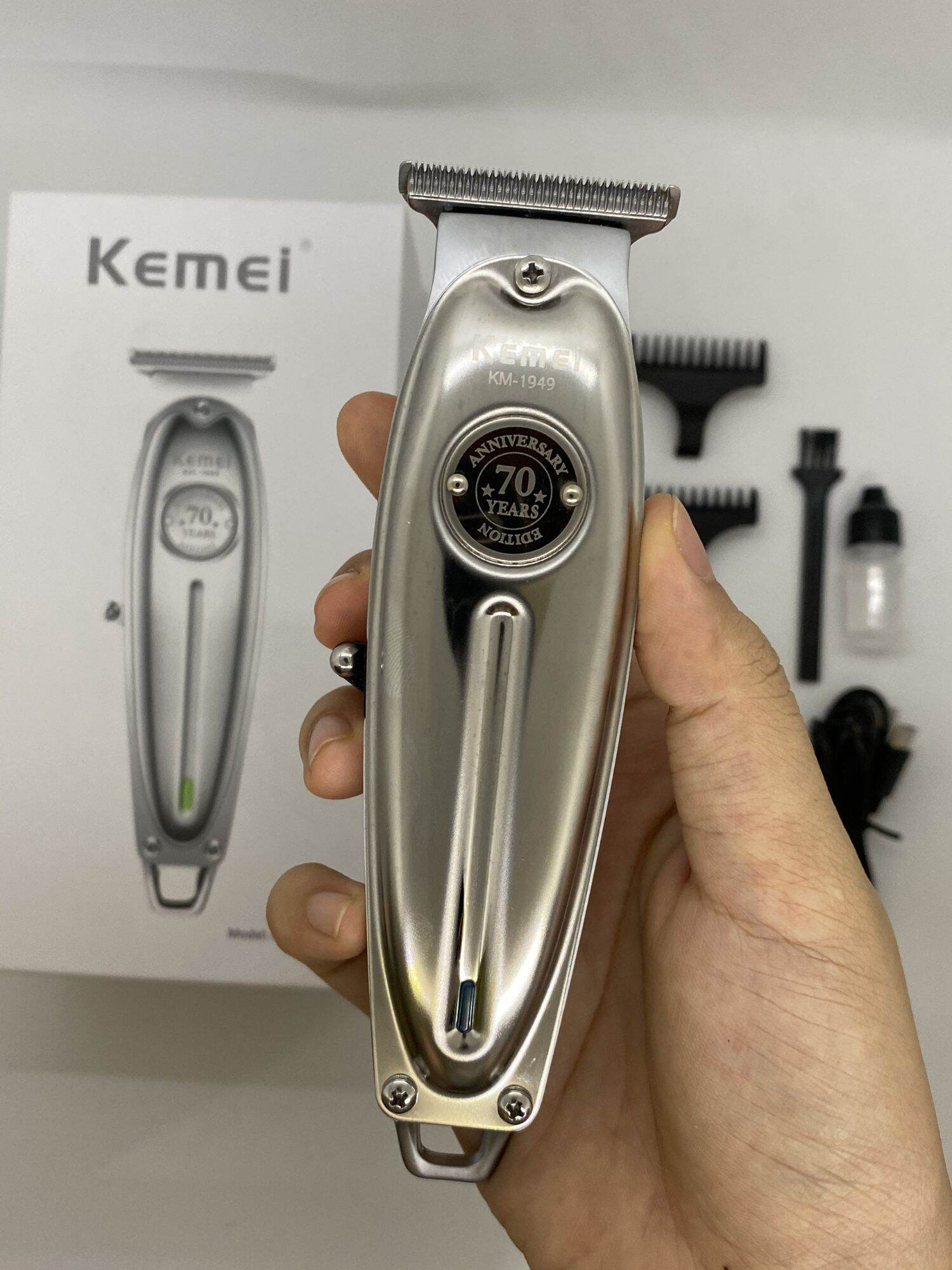 Tông đơ Cắt Tóc chấn viền Kemei 1949 sắc bén bền bỉ dành cho salon và thợ tóc